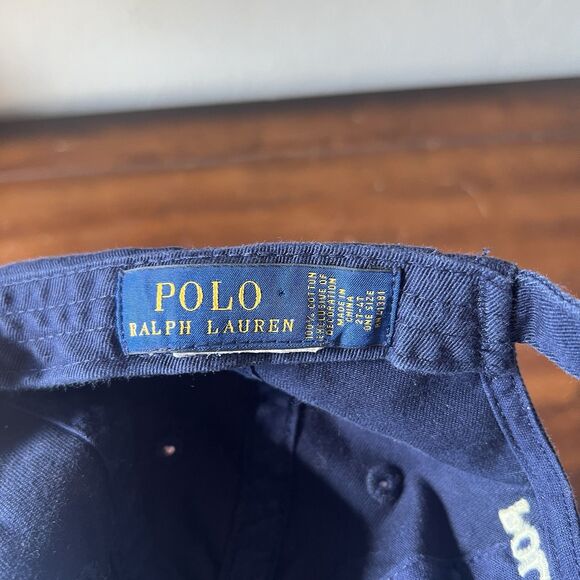 Polo Ralph Lauren Hat Cap Youth Kids 2t-4t Navy White Pony Strap Back - Picture 3 of 6